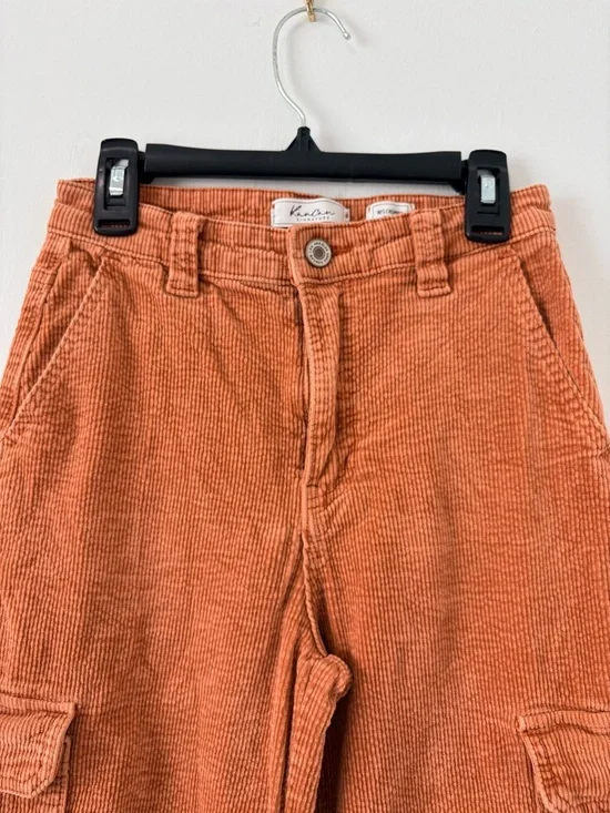 KanCan Retail $90 90s Cropped Wide Leg Corduroy Cargo Pants Sz 24 Sherry - Picture 5 of 14